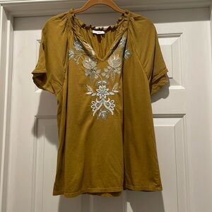 J Jill Embroidered Top SzM